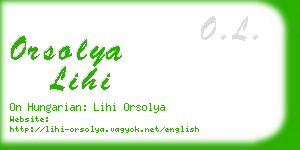 orsolya lihi business card